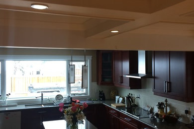 Arts and crafts home design photo in Edmonton