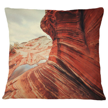 Vermillion Cliffs Lake View Landscape Printed Throw Pillow, 16"x16"
