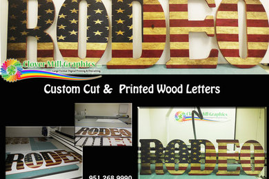 Custom Wood Printed Letters