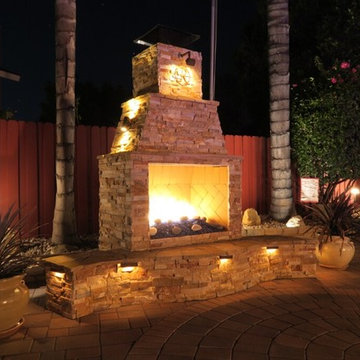 outdoor fireplace