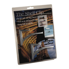The Shelf Clip For 3/8"-1/2" Thick Shelves, Frosted Chrome