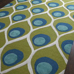 Global Views "Bold Peacock" Rug - Rugs