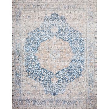 Blue Tangerine Printed Polyester Layla Area Rug by Loloi II, 5'-0"x7'-6"