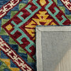 Unique Bohemian Area Rug, Wool With Blue/Multicolor Diamond Pattern, 11' X 15'