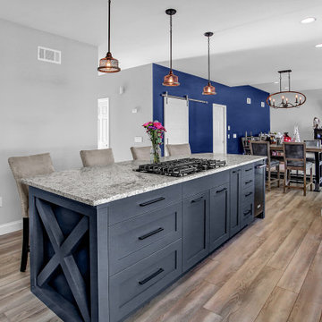 Blue & White Transitional Kitchen Remodel