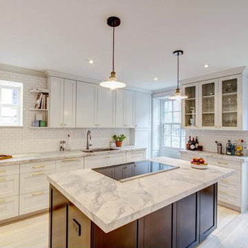 Super White Quartzite - Kitchen Island and Countertops