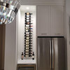 W Series Wine Rack 2 Wall Mounted Modern Metal Bottle Storage, Brushed Nickel, 6 Bottles