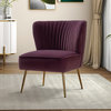 Velvet Accent Dining Chair, Purple
