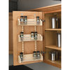 Wood Wall Cabinet Adjustable Spice Rack, 16.13"