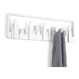 Hooked on Skyscrapers in White - Wall Hooks