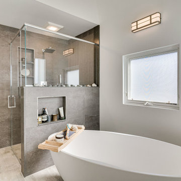 Contemporary Primary Bathroom Design Chevy Chase, MD