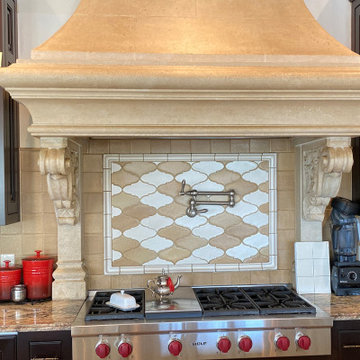 After, During, and Before Kitchen Backsplash - Tile & Installation by Exact Tile