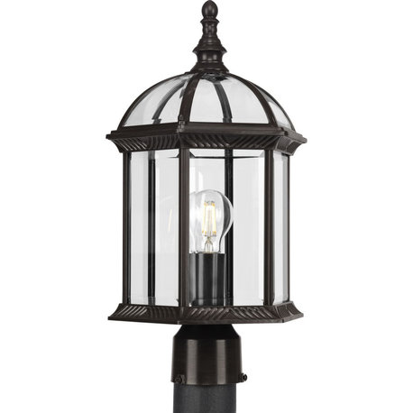 Dillard Collection 18-1/8" 1-Light Antique Bronze Outdoor Post Lantern