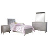 Ashley Olivet 5-Piece Bedroom Set Twin Panel, Silver