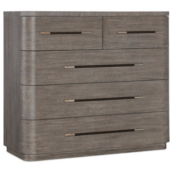 Hooker Furniture 6850-90017 Modern Mood 50"W 5 Drawer Oak Dresser - Mink