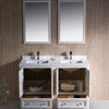 Fresca Oxford 48" Antique White Double Sink Bathroom Vanity Set