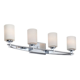 4 Light Transitional Extra Large Bathroom Light Fixture-Polished Chrome ...