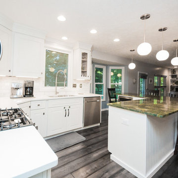 Transitional Kitchen Update With an L Shaped Island