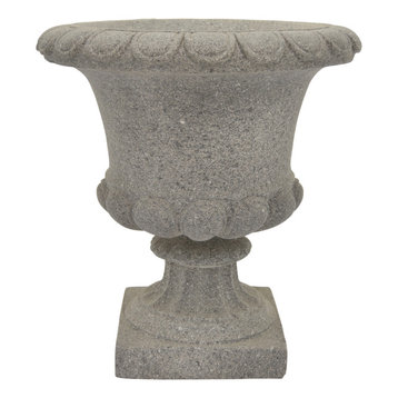 Plutus Modern Footed Urn in Gray