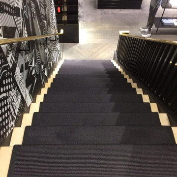 Mellau Carpet Installed to Stairs in Karl Lagerfeld Store