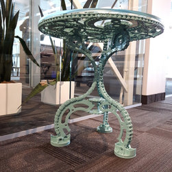 Tiffany blue "moto art" table - Side Tables And End Tables