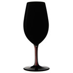Riedel - Riedel Sommeliers Black Series - Black/Red/Black Vintage Port Glass - Riedel's Sommeliers Series, introduced in 1973, represented the first collection of revolutionary varietal-specific stemware. This limited edition series of six glasses - Bordeaux Grand Cru (Cabernet Sauvignon), Burgundy Grand Cru (Pinot Noir), Champagne, Riesling Grand Cru, Montrachet (Chardonnay) and Vintage Port - is offered for the first time in black with electric-red stems, mouth-blown lead crystal to commemorate the series' 40th anniversary. Additional limited editions of this series offer glasses in all black or red stems and clear bowls.
