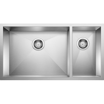 Blanco 516213 18"x31" Double Undermount Kitchen Sink, Stainless Steel