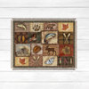 Laural Home Wilderness Patch Woven Throw with Fringe Edge, 50" X 60"