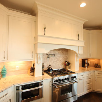 Oversized Wood Hood Goes Down to Counter