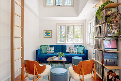 Inspiration for a scandinavian family room remodel in Denver