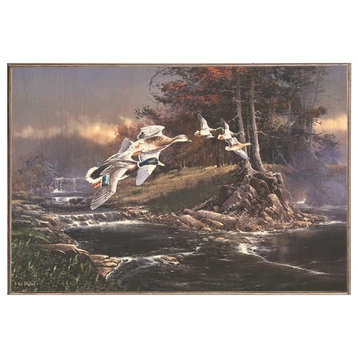 Mallards on Otter Creek, Birch Wood Print