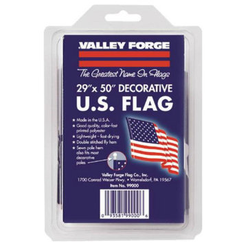 Valley Forge Poly Flag With Sleeve, 29"x50"