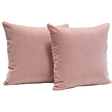 Square Accent Pillows (Set of 2) - Blush Pink