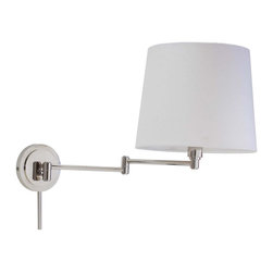 House of Troy Townhouse Polished Nickel Swing-Arm Wall Lamp - Swing Arm Wall Lamps