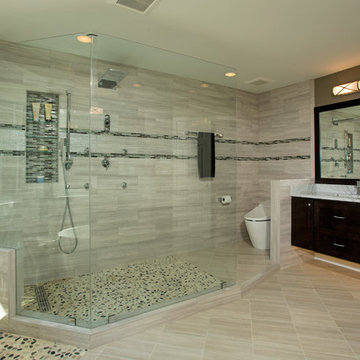 A Modern Spa Like Master Bathroom in McLean VA
