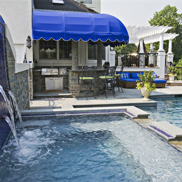 Custom Pools with Lush Landscaping