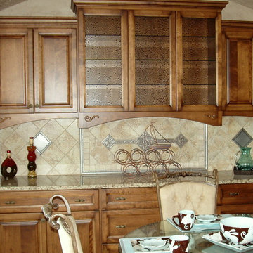 Built-In Buffet with Opulent Scroll Knobs and Pulls