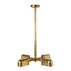 R.W. Atlas Ceiling Mounted Four Light Pendant with Metal Shade - Pendant Lighting