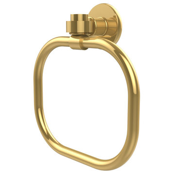 Continental Towel Ring, Polished Brass