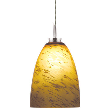 Light Monorail Adapt Low Voltage Pendant, Amaretto Patterned Cased Glass