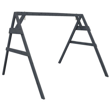 Cedar A-Frame Swing Stand for 2 Chair Swings, Charcoal Stain