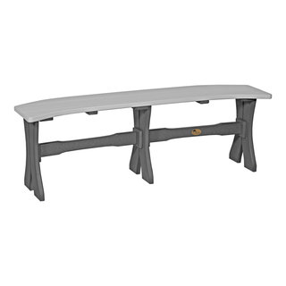 Poly Curved Table Bench, 52 Inch - Transitional - Outdoor Benches - by ...