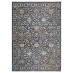 Addison Rugs - Elma AEL31 Blue 9' x 13'2" Rug - Experience the refined beauty of the Elma collection, your ultimate choice for classic, traditional elegance. Expertly space-dyed to achieve intriguing depth and character, each rug seamlessly blends warm and cool hues to complement any décor. With a sturdy cotton foundation featuring short fringe, and a luxuriously soft 100% polyester pile, you'll enjoy unmatched durability without compromising on comfort. Feel the allure of the Elma collection and let its timeless appeal bring an extra touch of sophistication to your home.