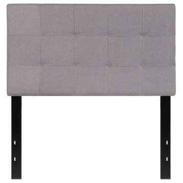 Flash Furniture Bedford Twin Fabric Panel Headboard in Light Gray