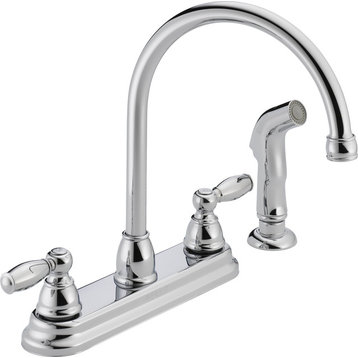 Peerless P299575LF Two Handle Kitchen Sink Faucet, Chrome Finish