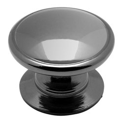 Cosmas - Cabinet Round Knob, 1-1/4" Diameter, Set of 25, Black Nickel - Cabinet And Drawer Knobs