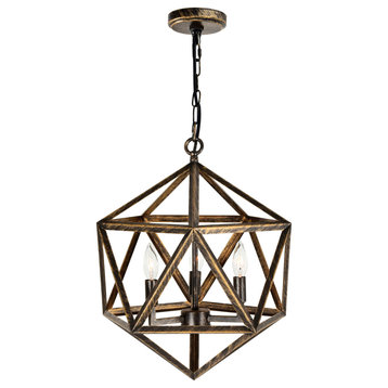 Amazon 3 Light Up Pendant With Antique forged copper Finish