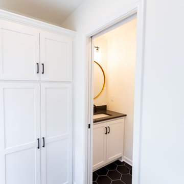 Contemporary Mudroom + Powder Bath Remodel Prairie Village, KS