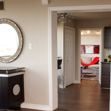 Entry to Kitchen and Family Room Beyond