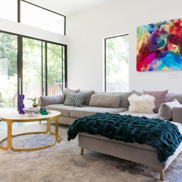 A Space Guided by Color Therapy Living Room